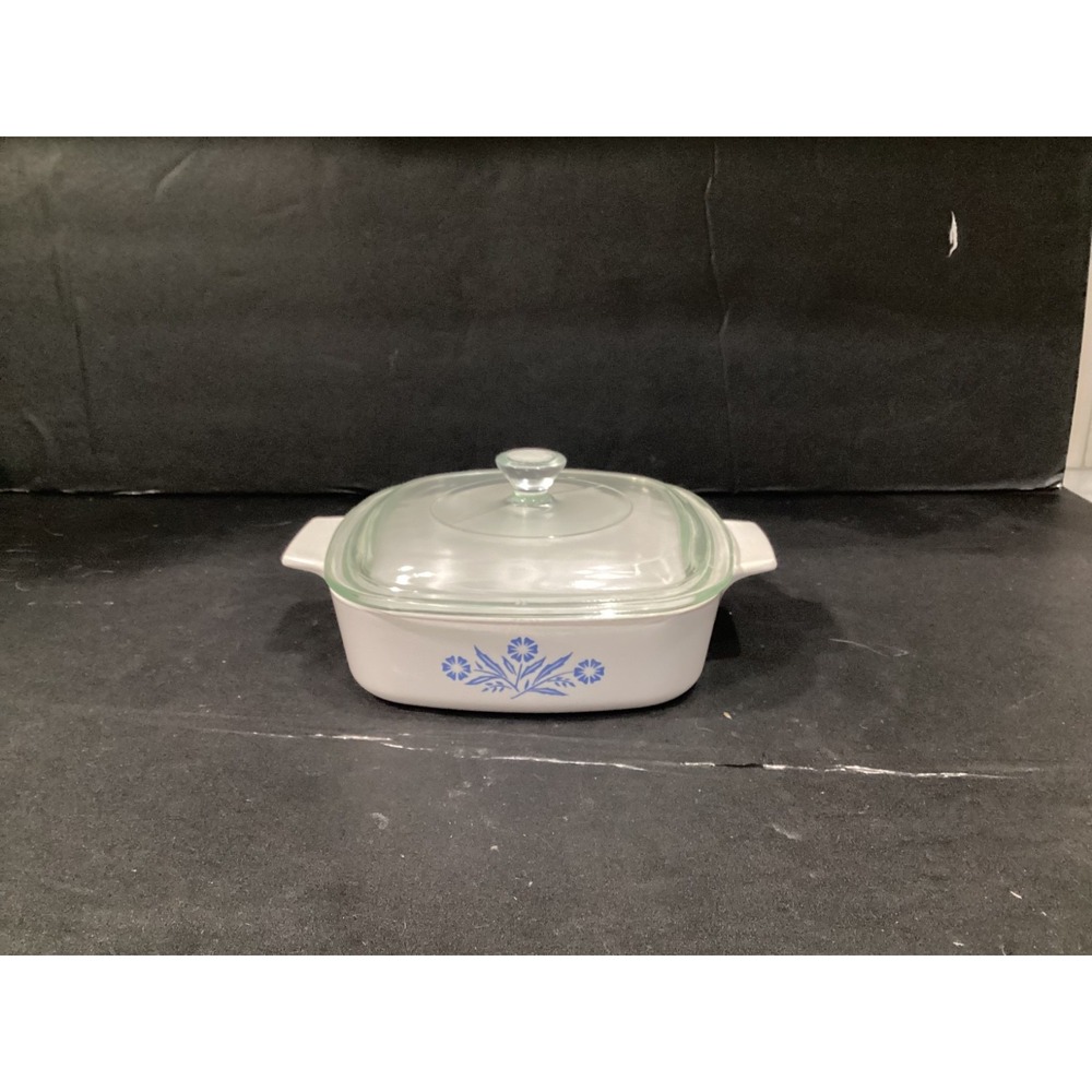 Vintage Corning Ware Blue Cornflower 1 Qt Casserole Dish with Lid P-7-C